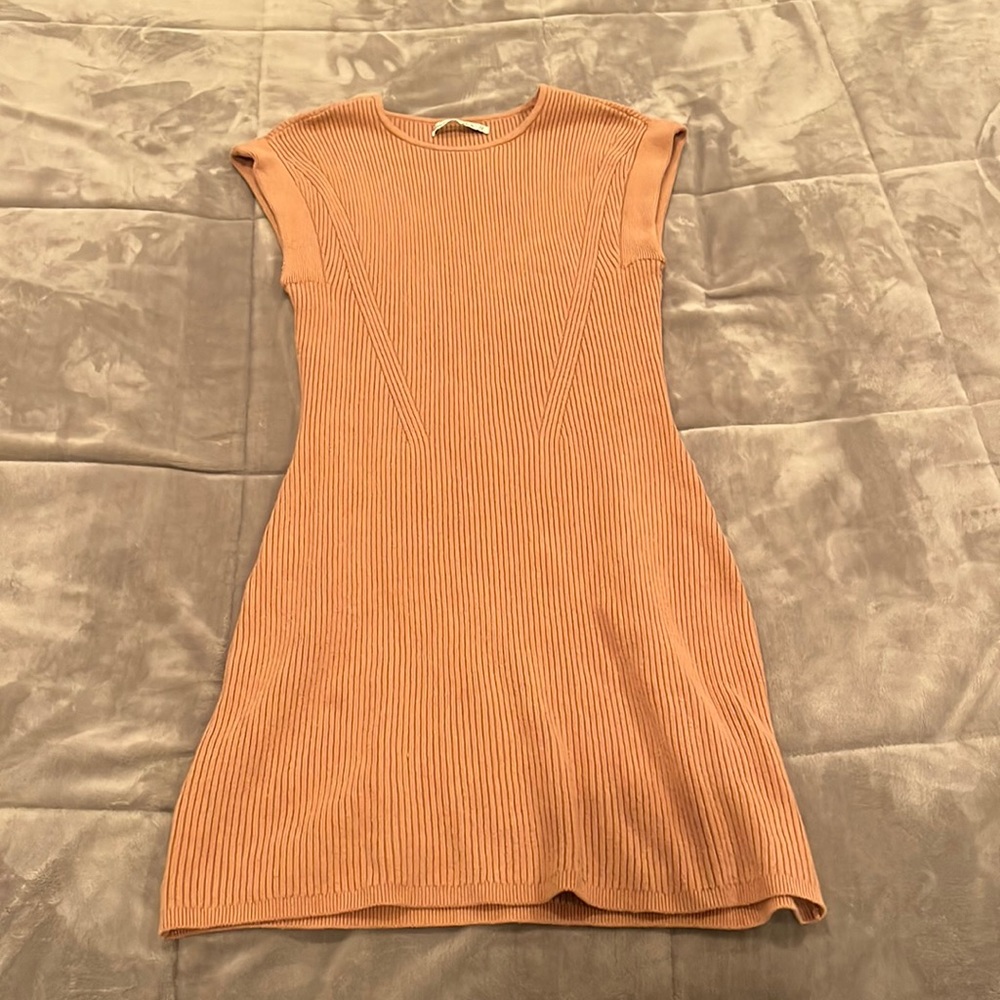 Abercrombie and Fitch tan sweater dress
